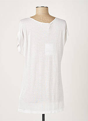 Tunique manches courtes tissage jersey blanc ALLUDE femme