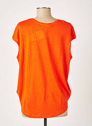 T-shirt col rond manches courtes orange SET femme