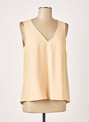 Top coupe fluide sans manche beige PATRIZIA PEPE femme