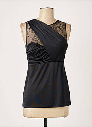Top coupe cintrée sans manche noir PINKO femme