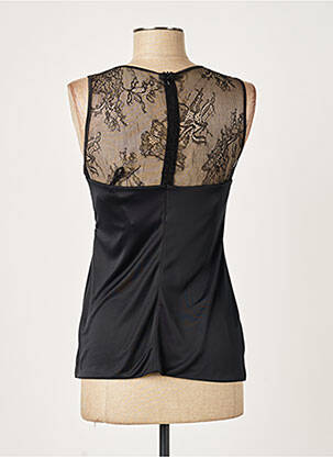 Top coupe cintrée sans manche noir PINKO femme