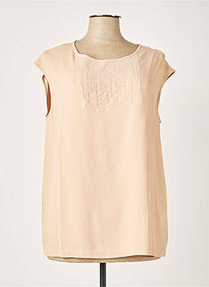 Blouse col rond manches courtes beige FABIANA FILIPPI femme