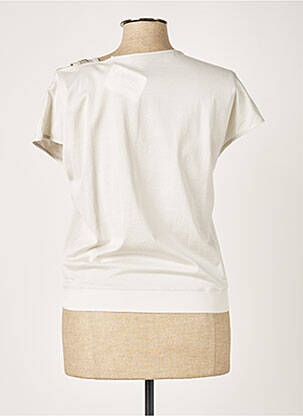 Top tissage jersey manches courtes gris FABIANA FILIPPI femme