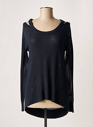 Pull tunique finition bords-côtes manches longues bleu MICHAEL KORS femme