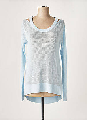 Pull tunique finition bords-côtes manches longues bleu MICHAEL KORS femme