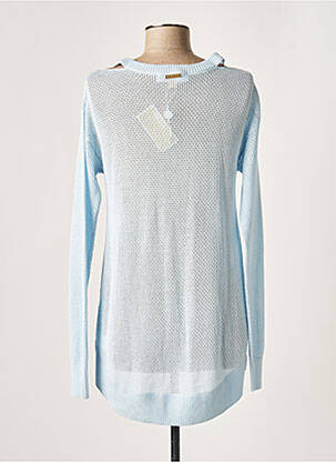 Pull tunique finition bords-côtes manches longues bleu MICHAEL KORS femme