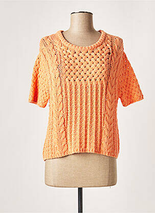 Pull coupe cintrée manches courtes orange PAUL & JOE SISTER femme