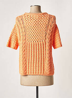 Pull coupe cintrée manches courtes orange PAUL & JOE SISTER femme