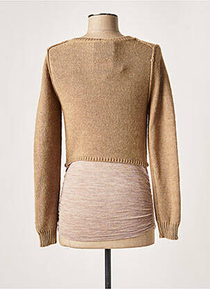Pull coupe cintrée manches longues marron PAULE KA femme