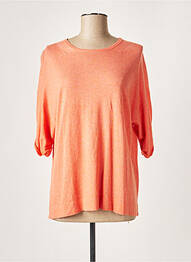 Pull finition bords-côtes manches 3/4 orange PAUL & JOE SISTER femme