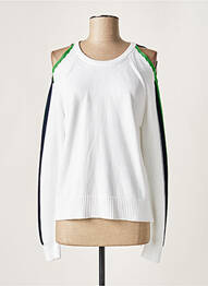 Pull finition bords-côtes manches longues blanc ICEBERG femme
