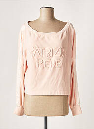Sweat-shirt stretch manches longues rose PATRIZIA PEPE femme
