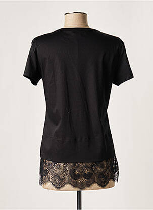 Blouse col rond manches courtes noir CARVEN femme