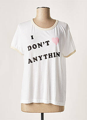 T-shirt coupe droite manches courtes blanc WILDFOX femme