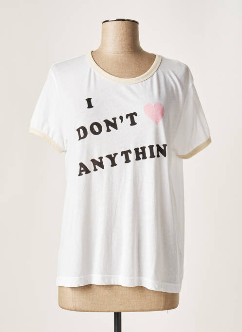 T-shirt coupe droite manches courtes blanc WILDFOX femme