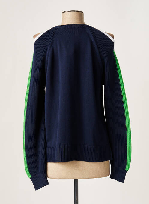 Pull finition bords-côtes manches longues bleu ICEBERG femme