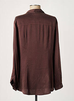 Chemisier coupe cintrée manches longues marron HER SHIRT femme