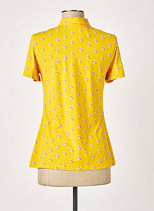 Chemisier imprimé fleurs manches courtes jaune SIYU femme