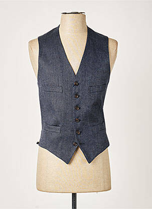 Gilet sans manche tissage chiné bleu RALPH LAUREN homme