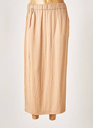 Jupe longue coupe droite beige FABIANA FILIPPI femme