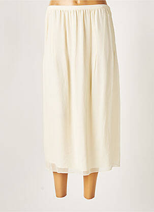 Jupe mi-longue doublure textile beige CARVEN femme