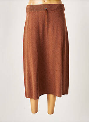 Jupe longue coupe droite marron FABIANA FILIPPI femme