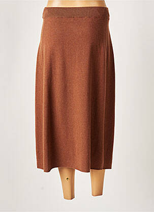 Jupe longue coupe droite marron FABIANA FILIPPI femme