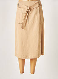 Jupe mi-longue coupe évasée beige PESERICO femme