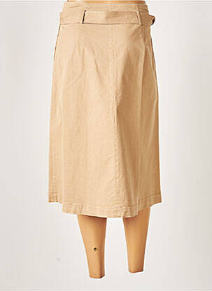 Jupe mi-longue coupe évasée beige PESERICO femme
