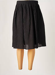 Jupe mi-longue coupe évasée noir PAULE KA femme