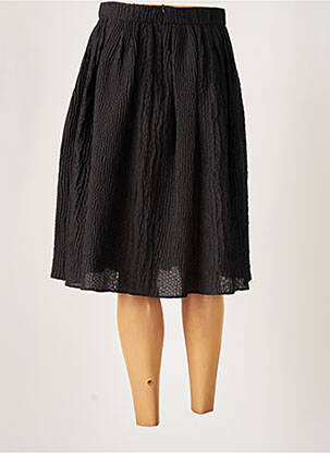 Jupe mi-longue stretch noir PAULE KA femme