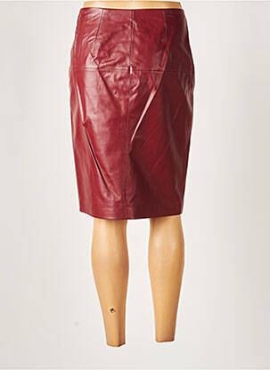 Jupe mi-longue doublure textile rouge PAULE KA femme