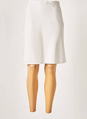 Jupe mi-longue doublure textile gris PAULE KA femme