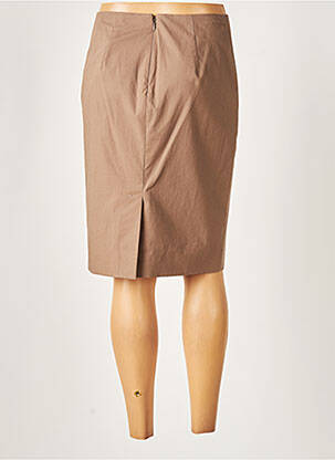 Jupe mi-longue taille normale marron PAULE KA femme