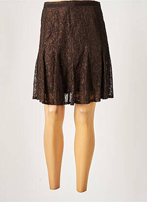 Jupe courte taille haute marron VICTOIRE femme