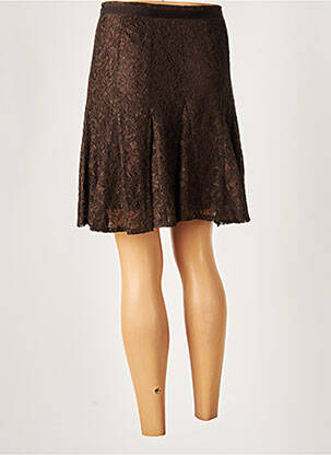 Jupe courte taille haute marron VICTOIRE femme