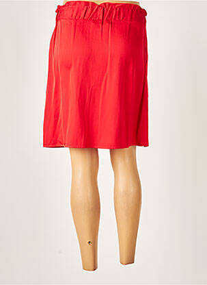 Jupe courte coupe droite rouge ALLUDE femme