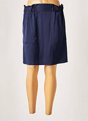 Jupe courte coupe droite bleu ALLUDE femme