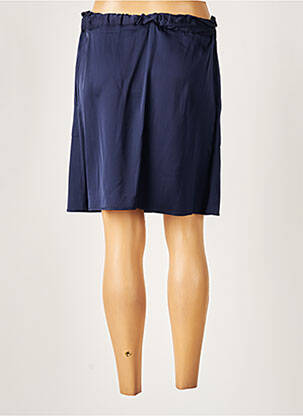 Jupe courte coupe droite bleu ALLUDE femme