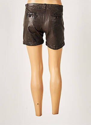 Short fermeture zippée sous rabat boutonné taille normale marron HARTFORD femme