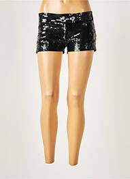 Short fermeture zippée sous rabat avec crochet taille basse noir PATRIZIA PEPE femme