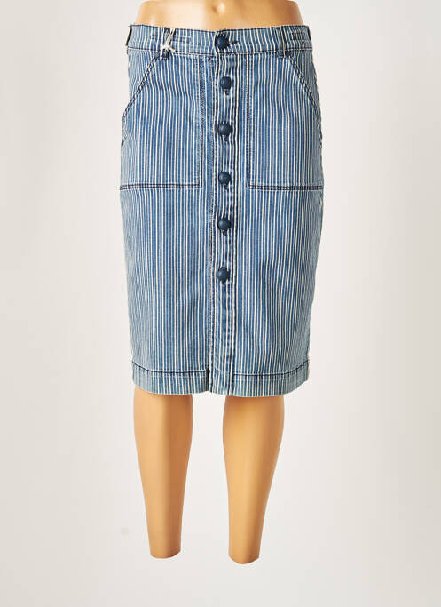 Jupe mi-longue stretch bleu JACOB COHEN femme