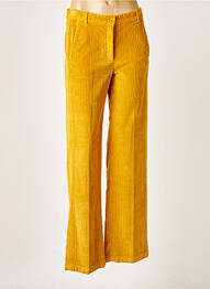 Pantalon large fermeture zippée sous rabat boutonné taille normale jaune HARTFORD femme