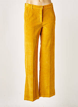 Pantalon large fermeture zippée sous rabat boutonné taille normale jaune HARTFORD femme