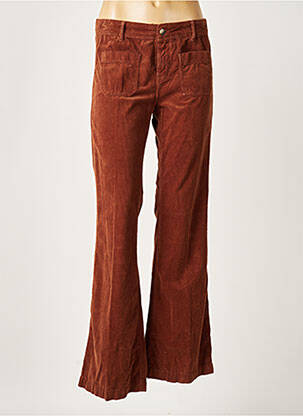 Pantalon flare taille normale taille normale marron ACQUAVERDE femme