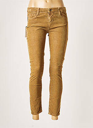 Pantalon 7/8 stretch taille basse beige ACQUAVERDE femme