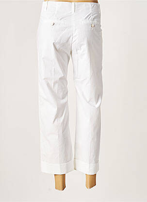 Pantalon 7/8 tissage popeline taille normale blanc ALBERTO BIANI femme