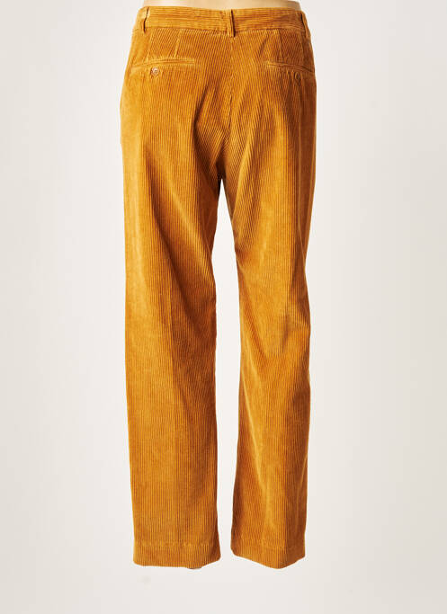 Pantalon chino fermeture zippée sous rabat boutonné taille normale marron HARTFORD femme