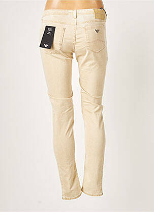 Jeans coupe slim slim taille basse beige EMPORIO ARMANI femme