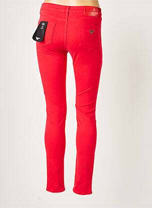 Pantalon slim taille basse taille basse rouge EMPORIO ARMANI femme